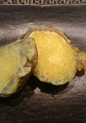 玄米茶入り　さつまいもの天ぷら-レシピのメイン写真