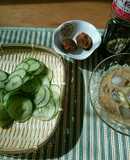大きいきゅうりのごますり流し