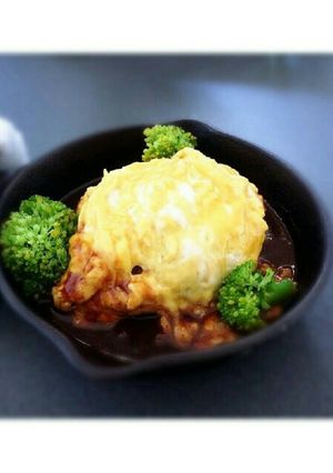 絶品オムバーグ、赤ワインデミグラス-レシピのメイン写真