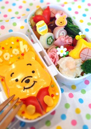 キャラ弁簡単プーさん可愛いキャラ弁おかず-レシピのメイン写真