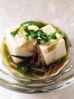 冷やし緑茶あんかけ豆腐-レシピのメイン写真
