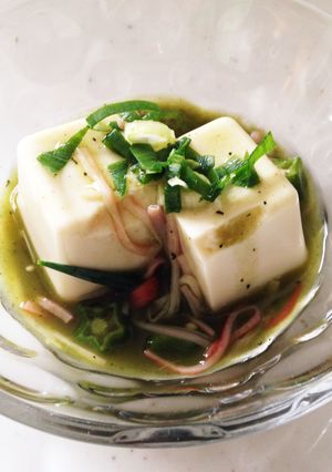 冷やし緑茶あんかけ豆腐-レシピのメイン写真