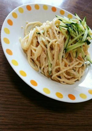 簡単♪きゅうりとツナの冷製みそマヨパスタ-レシピのメイン写真