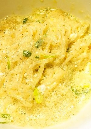 かまたましらたき（釜玉白滝）　-レシピのメイン写真