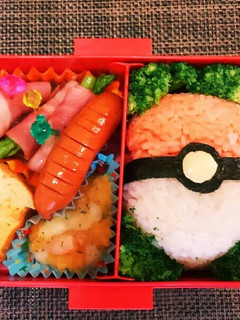 簡単❤ポケモンモンスターボール★キャラ弁-レシピのメイン写真