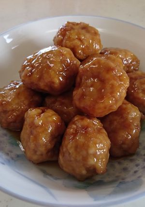 パパでも簡単 てりやき風肉団子-レシピのメイン写真