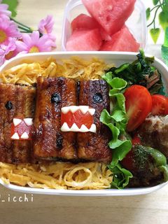 キャラ弁!鰻の蒲焼きでどーもくん-レシピのメイン写真