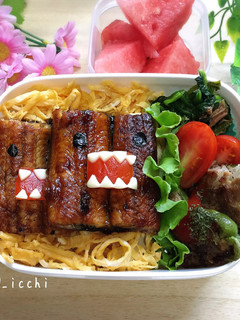 キャラ弁!鰻の蒲焼きでどーもくん-レシピのメイン写真