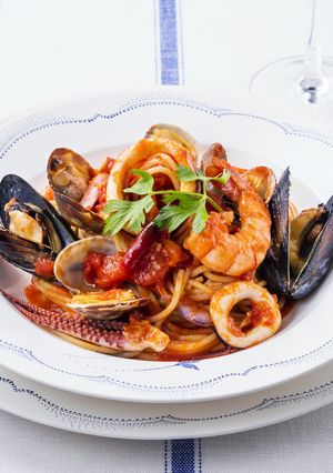 たっぷりシーフードのトマトパスタ-レシピのメイン写真