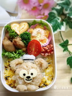 キャラ弁!マリン帽のダッフィーちゃん-レシピのメイン写真