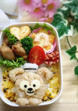 キャラ弁！マリン帽のダッフィーちゃん-レシピのメイン写真