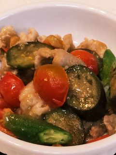 豚肉で夏バテ対策!夏野菜と豚肉の中華炒め-レシピのメイン写真