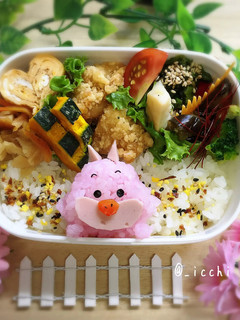 キャラ弁!ツムツムのチェシャ猫-レシピのメイン写真