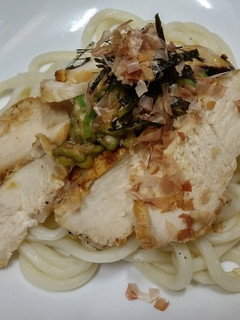 オクラと鶏むね肉の夏うどん-レシピのメイン写真