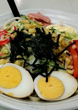 冷やしサラダうどん-レシピのメイン写真