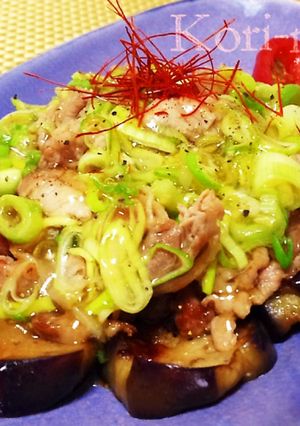 ヘルシー時短♡冷凍茄子スタミナネギ餡かけ-レシピのメイン写真