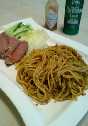 主人が作るオイルサーディンスパゲッティ-レシピのメイン写真