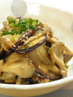焼きナスと舞茸のわさびポン酢仕立て-レシピのメイン写真