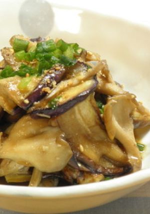 焼きナスと舞茸のわさびポン酢仕立て-レシピのメイン写真