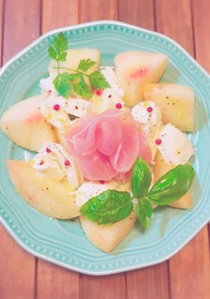 桃モッツァレラ♡と生ハム♪-レシピのメイン写真