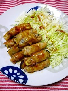 簡単!マキマキ生姜焼き(茄子)-レシピのメイン写真