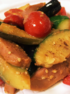 簡単♡夏野菜のガーリック胡麻味噌炒め-レシピのメイン写真