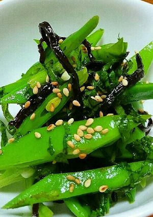 常備菜☆大葉香るいんげんの塩昆布和え-レシピのメイン写真