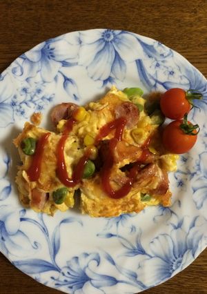 カリカリチーズオムレツ-レシピのメイン写真