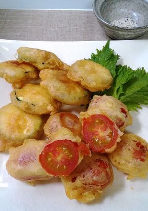 プチトマトとズッキーニのフリッター♪-レシピのメイン写真
