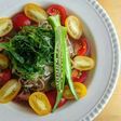 薬味たっぷり 梅ガスパチョの冷製パスタ