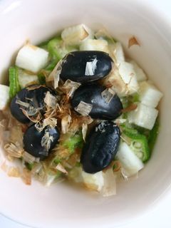 簡単黒豆とオクラのだし和え-レシピのメイン写真