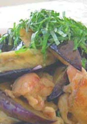 鶏皮好き集合！ナスと鶏皮のあっさり炒め物-レシピのメイン写真