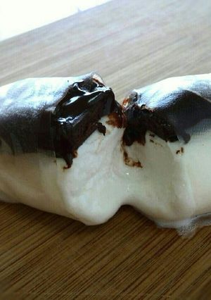 まるで生チョコ大福♪　スモア生春巻き☺-レシピのメイン写真