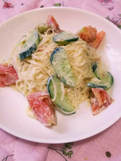 梅わさびマヨて、さっぱり素麺!-レシピのメイン写真