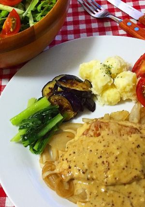 豚ロースの簡単粒マスタードソース焼き-レシピのメイン写真