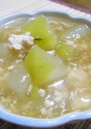 冬瓜と鶏そぼろの餡かけスープ-レシピのメイン写真