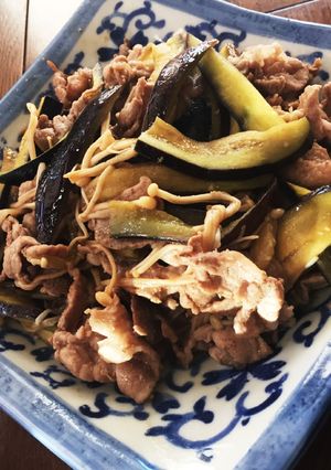 10分かからず！豚肉とナスのポン酢炒め-レシピのメイン写真