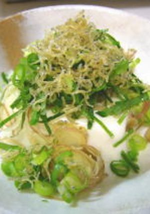 カリカリおじゃこ入り♪薬味やっこ☆-レシピのメイン写真