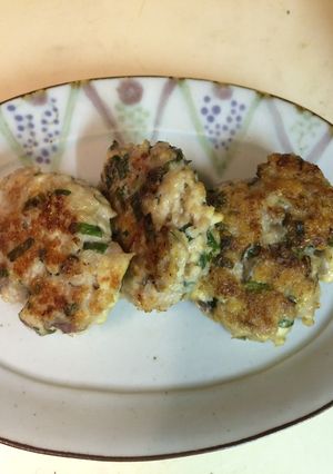 薬味たっぷり！ノンソース和風つくねバーグ-レシピのメイン写真