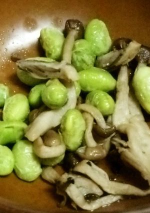 【超速・簡単】枝豆ときのこの白だし焼き-レシピのメイン写真
