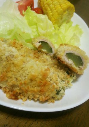 おばけキュウリの肉巻きフライ-レシピのメイン写真