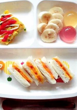 1歳からのꉂサンドイッチプレート朝昼飯-レシピのメイン写真