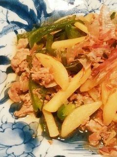 じゃがとピーマンのにんにく醤油おかか炒め-レシピのメイン写真