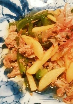 じゃがとピーマンのにんにく醤油おかか炒め-レシピのメイン写真