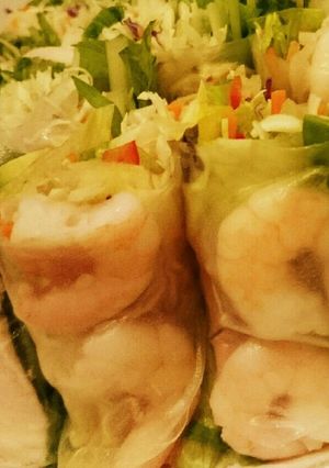 野菜たっぷり☆チキンとエビの生春巻-レシピのメイン写真