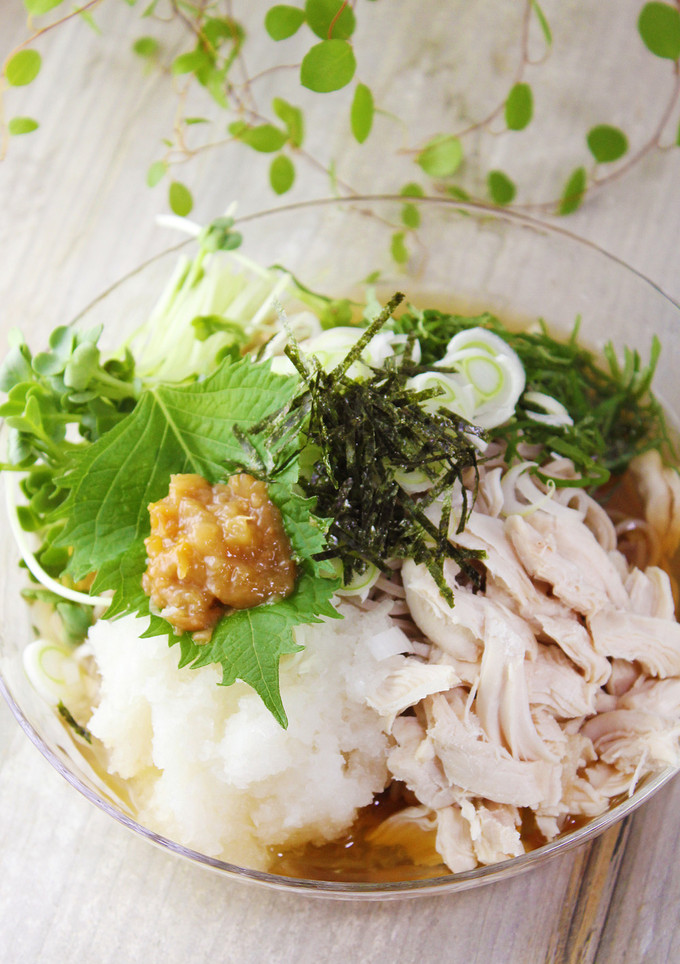 梅しそささみのおろし蕎麦-レシピのメイン写真