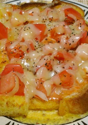 トマトとチーズの卵かけトースト-レシピのメイン写真