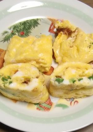 シーザードレッシングでピーマン入り卵焼き-レシピのメイン写真