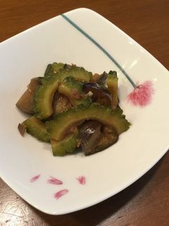 ゴーヤとナスの甘辛煮-レシピのメイン写真