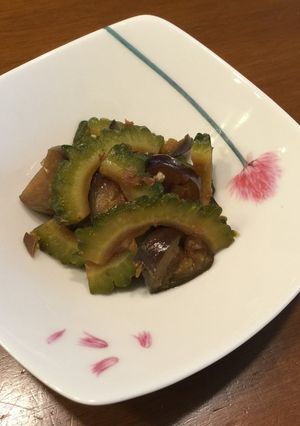 ゴーヤとナスの甘辛煮-レシピのメイン写真